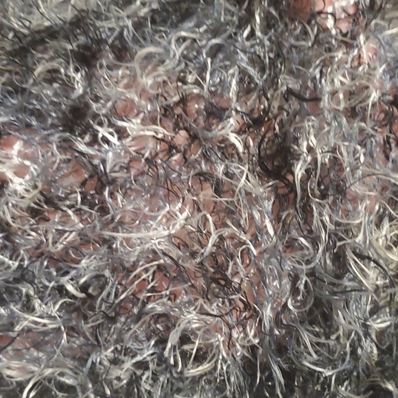 Tube Scarf grey white and black fuzzy - Picture 5 of 6